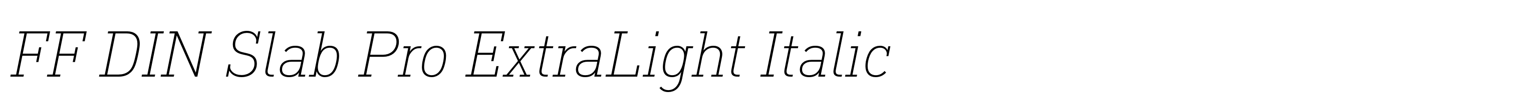 FF DIN Slab Pro ExtraLight Italic